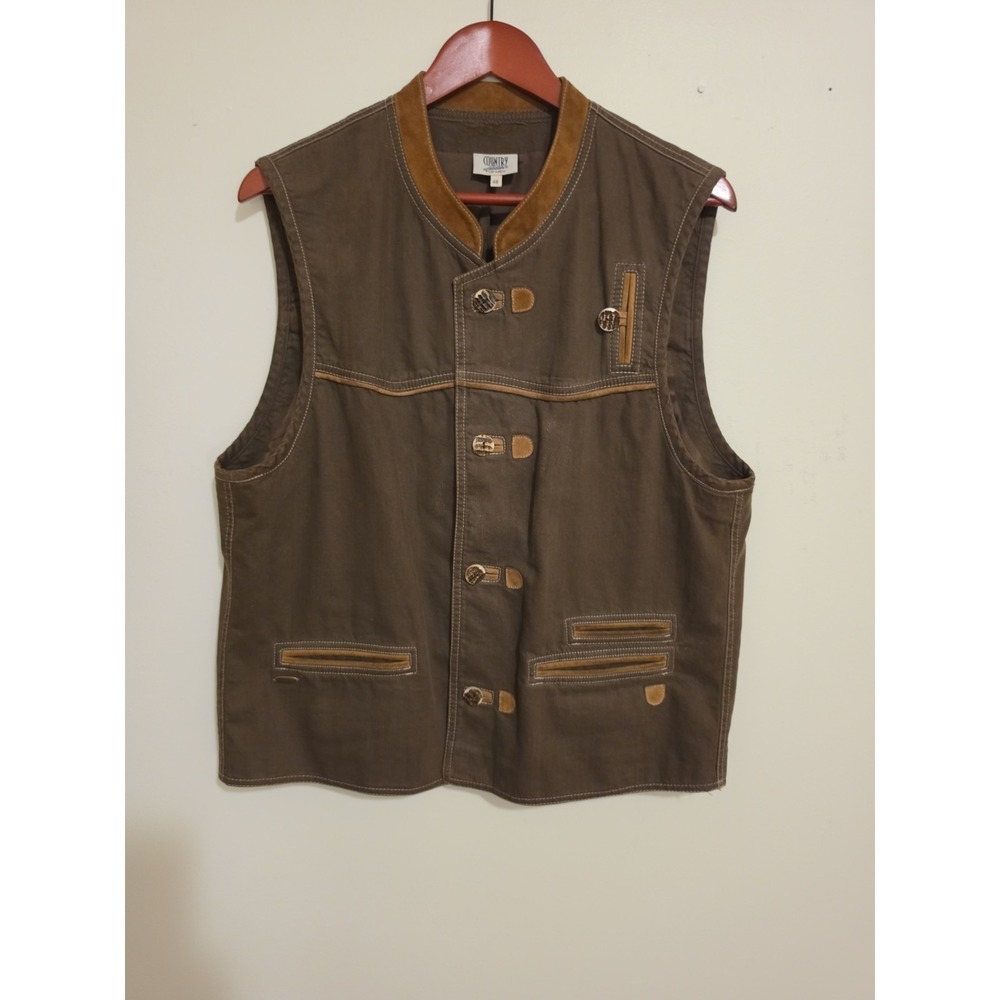 Vintage Country Line German Trachtenweste Traditional Vest Men's Sz 48 US Sm/med